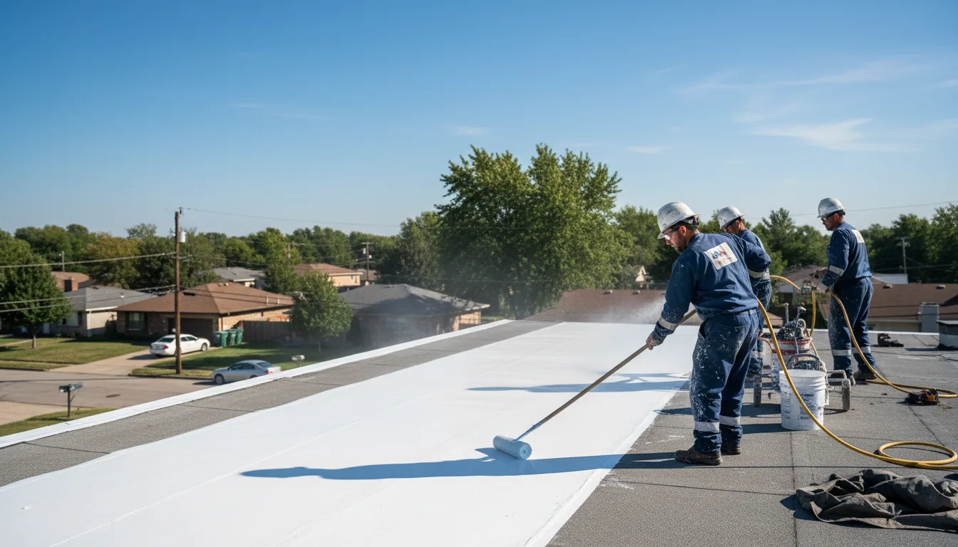 Commercial roof coating in Harshaw, WI near me